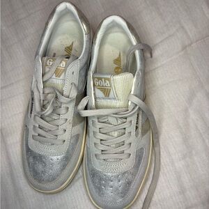 Gola Women's Metallic Silver Sneakers